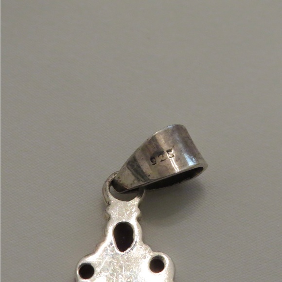 Sterling Silver 925 Amethyst Gemstone Cross Pendant - Picture 2 of 3